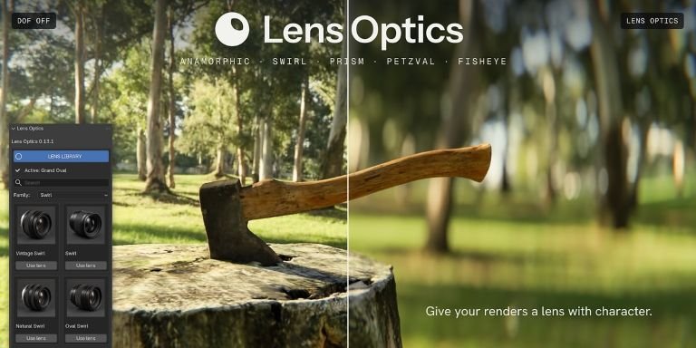 Lens Optics Blender Addon